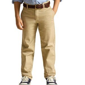 Polo Ralph Lauren Stretch Straight Chino Pants Khaki Tan Youth Size 14